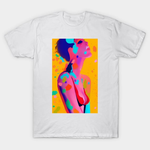 Funky Sexy Colorful Hippie Popculture Beautiful Popart T-Shirt by ShopSunday